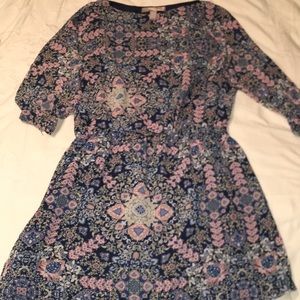 Dress knee length flower print